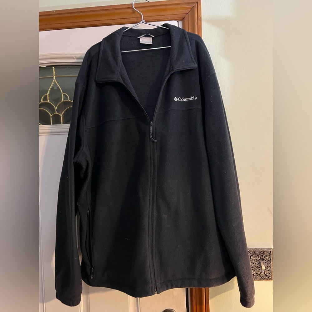 Men’s Columbia Black Fleece classic full zip jacket